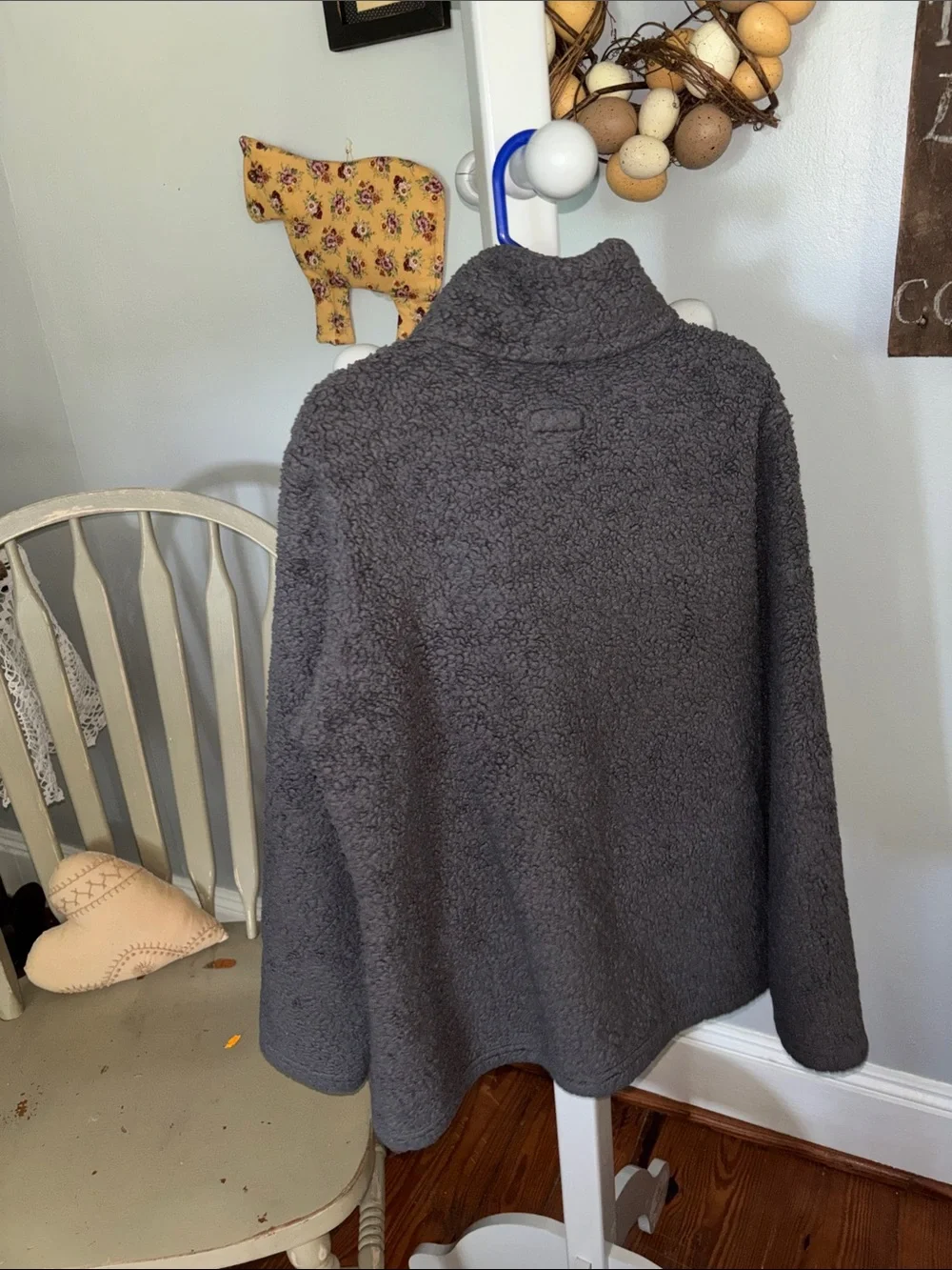 Patagonia Sz 12 Lg Kids' Gray Half-Zip Fleece Pullover